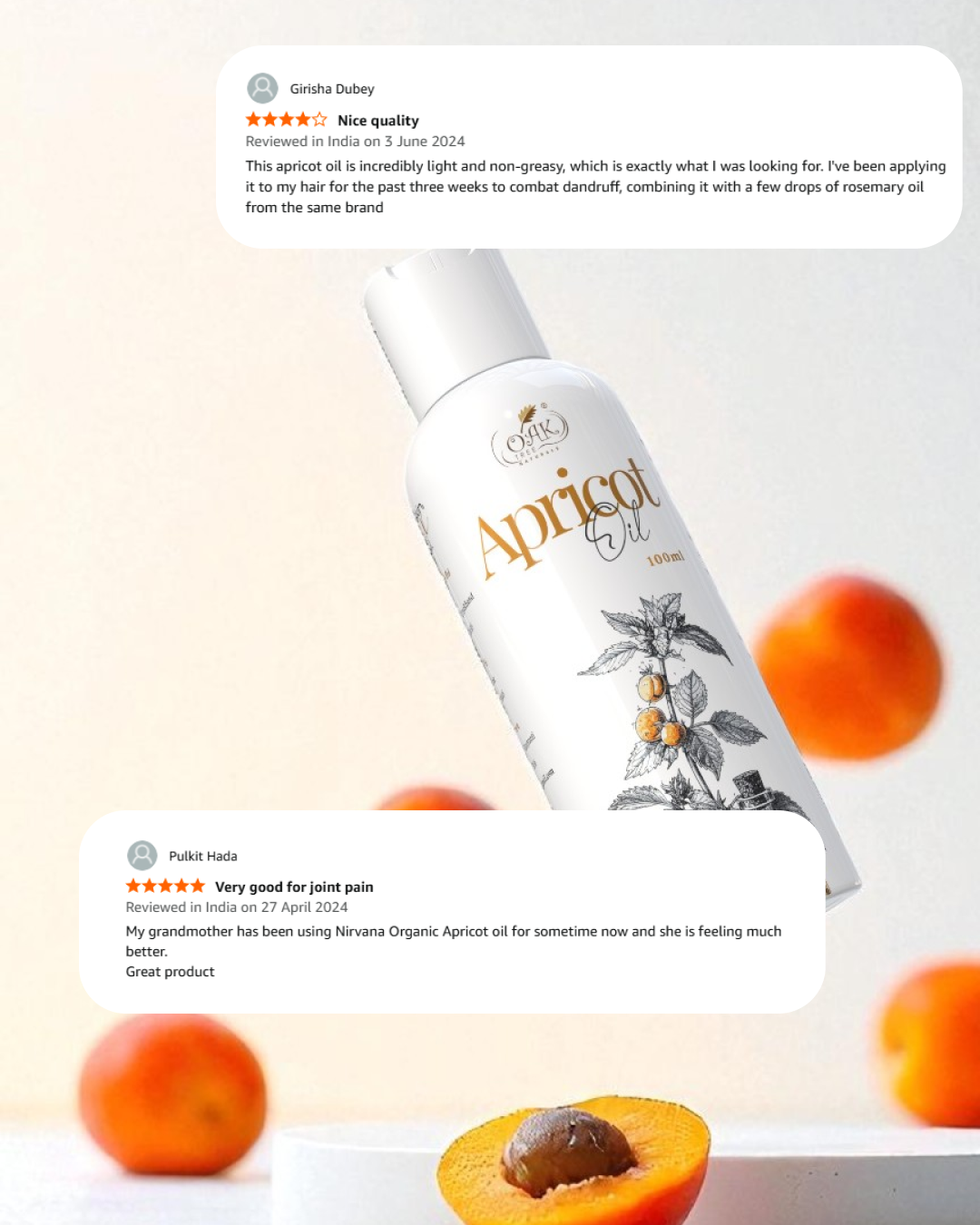 Apricot Oil for Radiant Skin rich in Vitamin C & E (100ml)