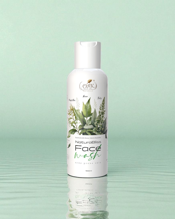Natural Acne Face Wash for Oily Skin | Neem & Tulsi Anti-Pimple Cleanser | 100ml