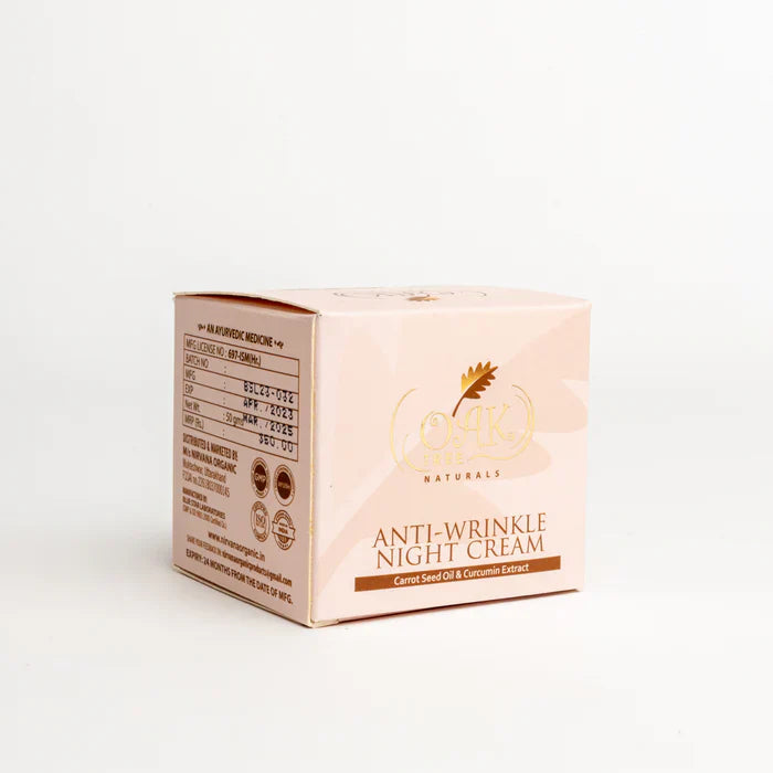 Anti-Wrinkle Night Cream with Carrot Seed Oil & Curcumin Extract (50gms)