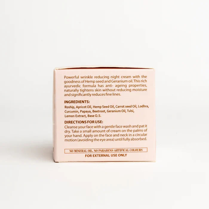 Anti-Wrinkle Night Cream with Carrot Seed Oil & Curcumin Extract (50gms)