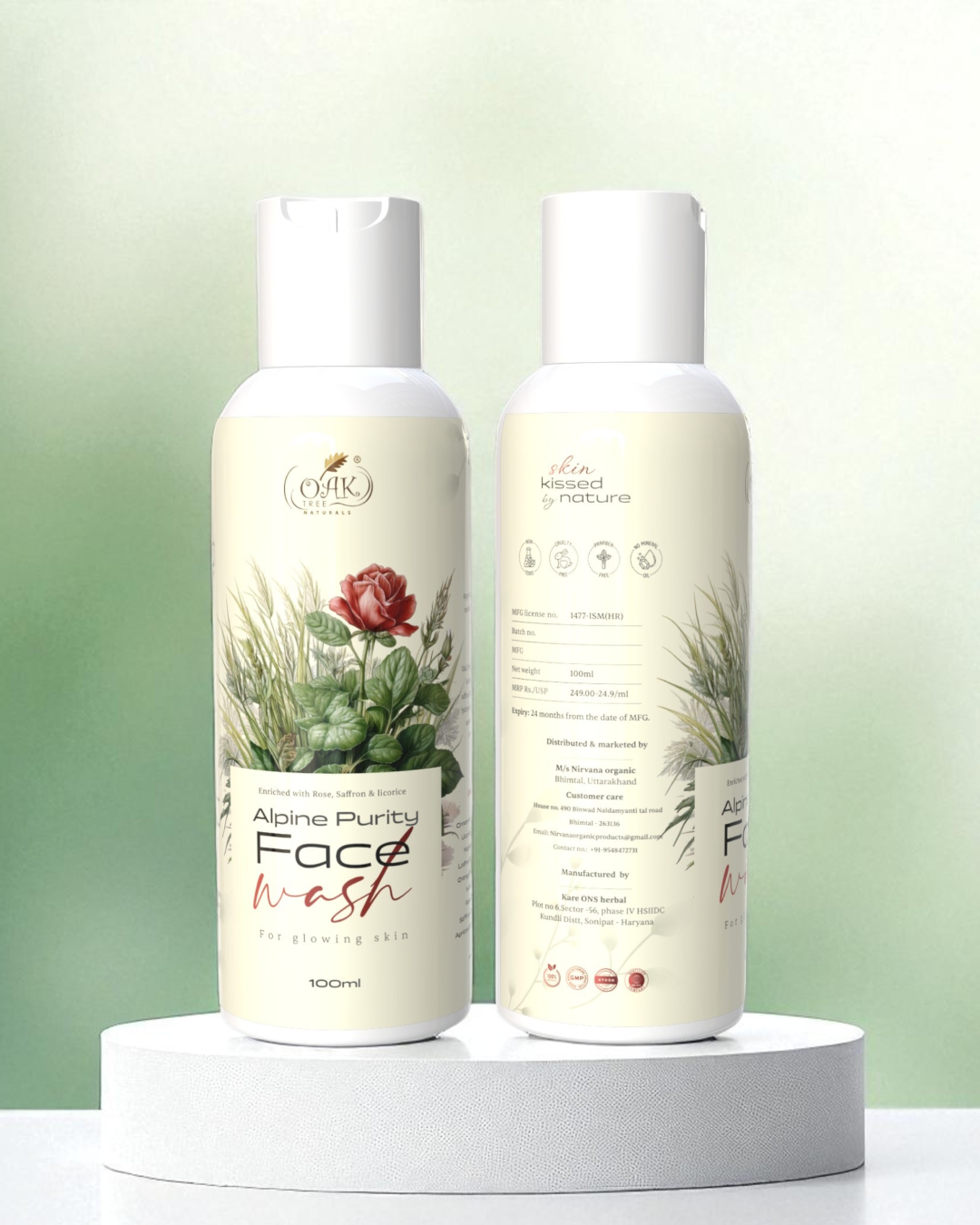 Oak Tree Rose Gold Face Wash (100 Ml )