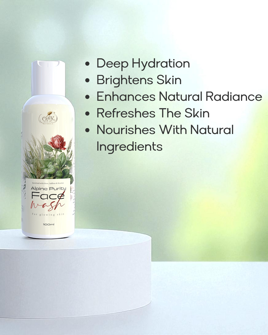 Oak Tree Rose Gold Face Wash (100 Ml )