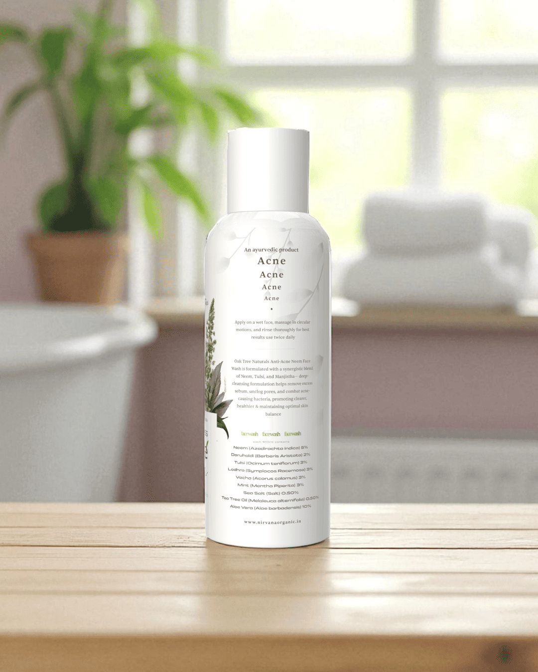 Oak Tree Natural Acne Face Wash 100ml