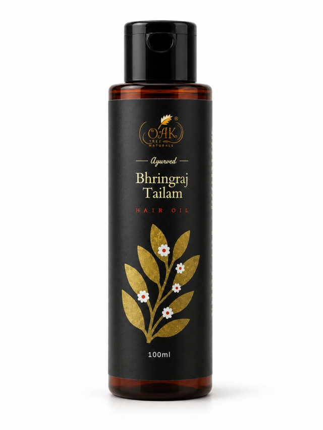 bhringraj tailam oaktree herbal hair oil bottle